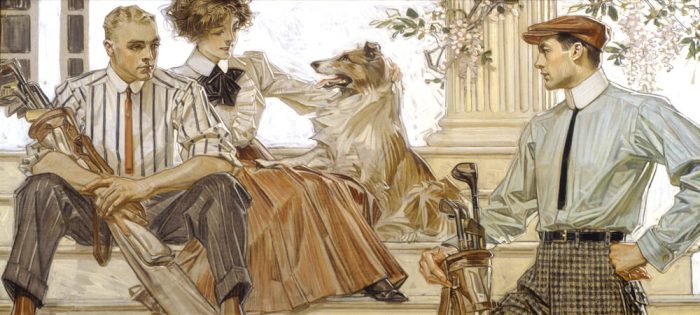 JC Leyendecker (1874-1951) was an award-winning commercial artist specializing in male figures who settled in New York in 1902.