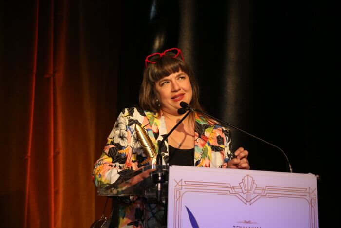 Nicky Beer received the award for Bisexual Poetry for the book "Real Phonies and Genius Fakes."