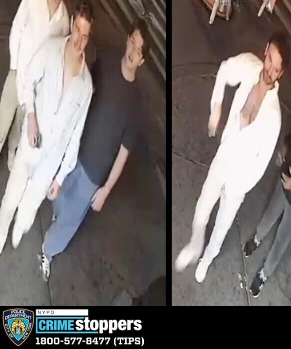 The NYPD is looking for three male individuals who allegedly vandalized Rainbow Flags at the Stonewall National Monument.
