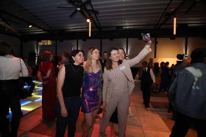 Dance floor selfies at the afterparty for the 35th Annual Lambda Literary Awards in New York on Friday June 9, 2023. 