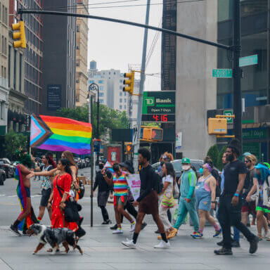 Marchers participate in the annual Blasian Pride March.