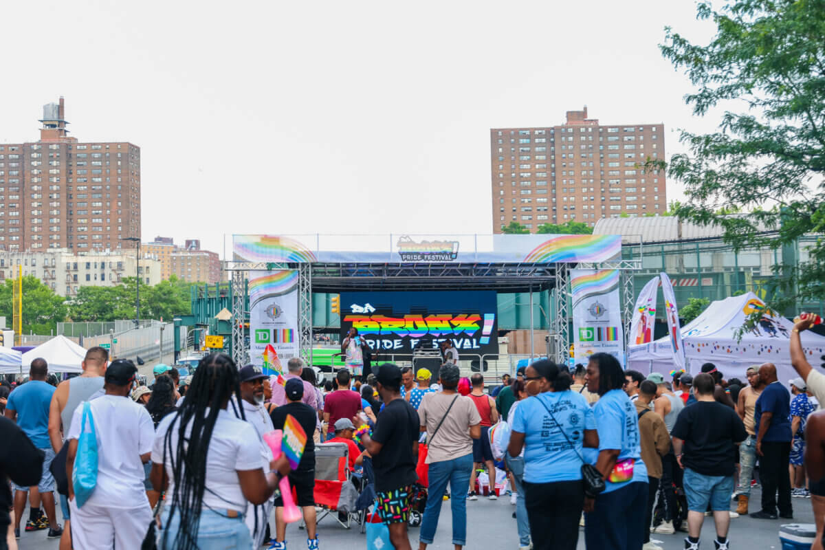 The scene at Bronx Pride on June 17.