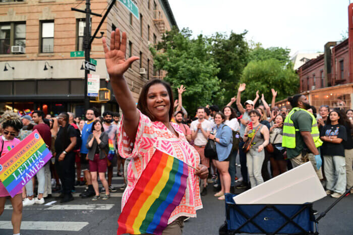 Attorney General Letitia James makes an appearance at Brooklyn Pride.