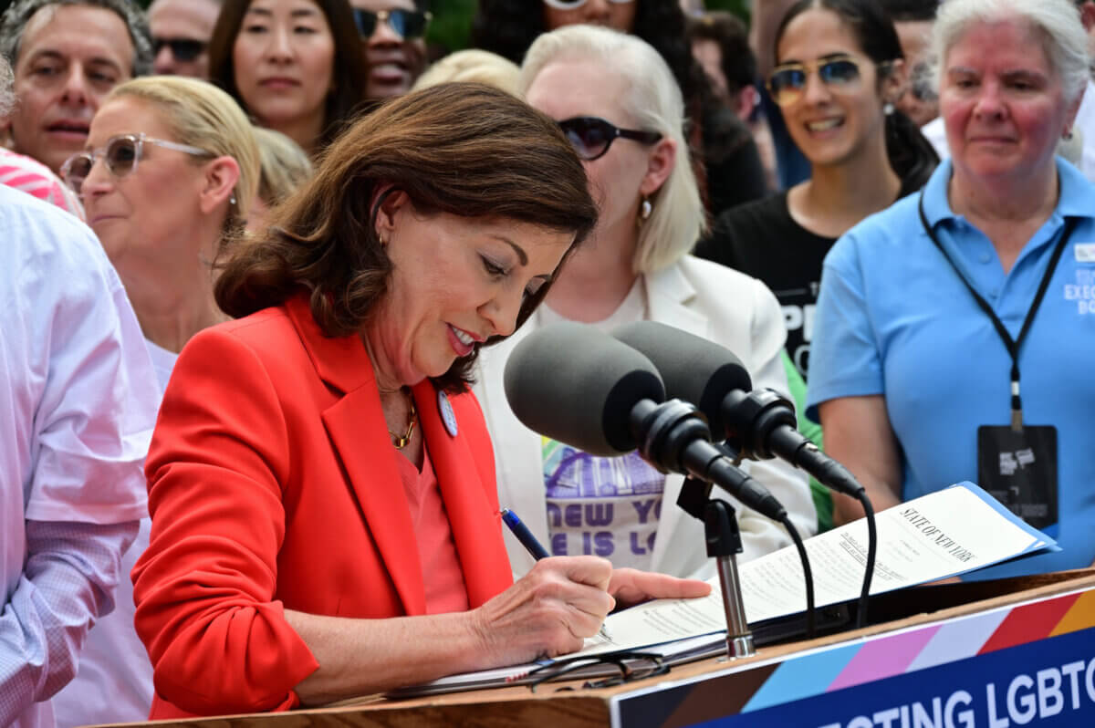 Governor Kathy Hochul signed several bills into law ahead of the NYC Pride March on June 25.