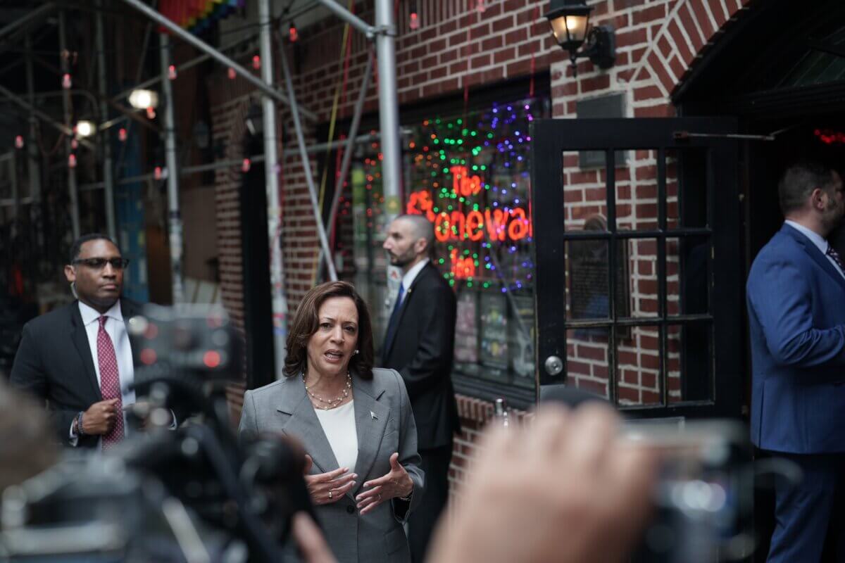 Vice President Kamala Harris visiting Stonewall Inn