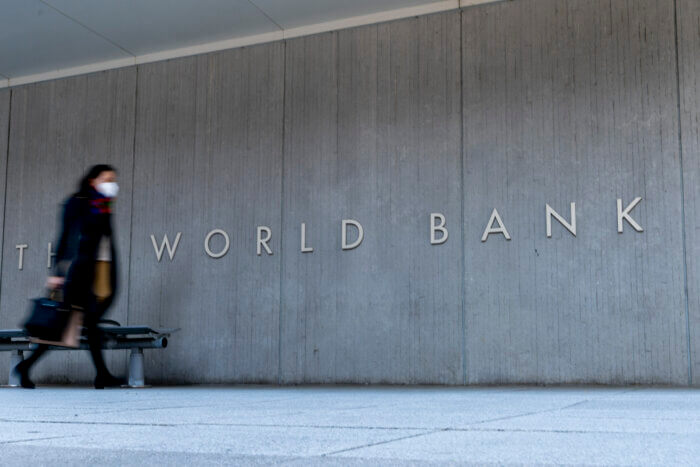 The World Bank building is seen on April 5, 2021, in Washington.
