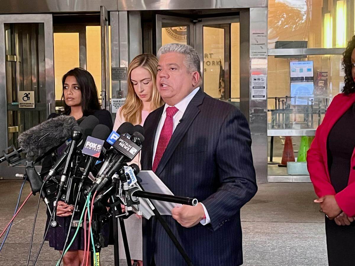 Brooklyn District Attorney Eric Gonzalez announces an indictment in the stabbing death of O'Shae Sibley, a gay man who was killed at a Brooklyn gas station.