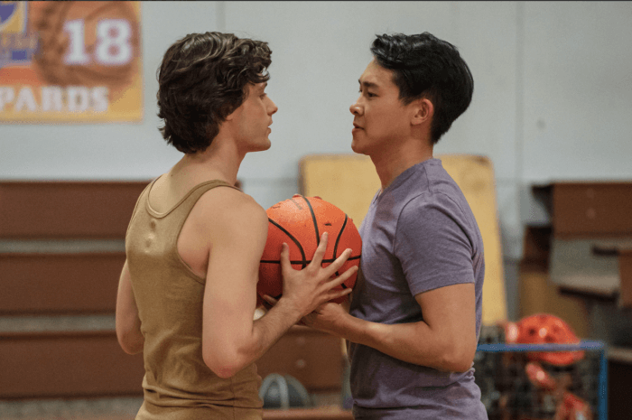 Aleks (Chris Carson) and Jake Wong (Cardi Wong) in "Golden Delicious." 
