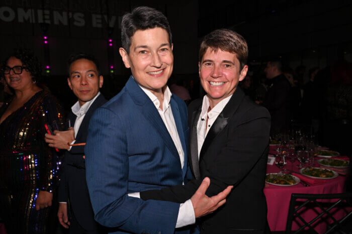Eliza Byard, the former executive director of GLSEN, with former National LGBTQ Task Force executive director Rea Carey.