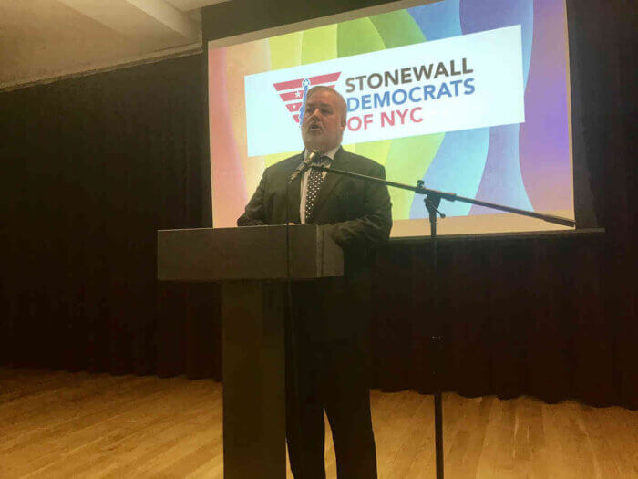 Assemblymember Daniel O'Donnell during his campaign for public advocate in early 2019.