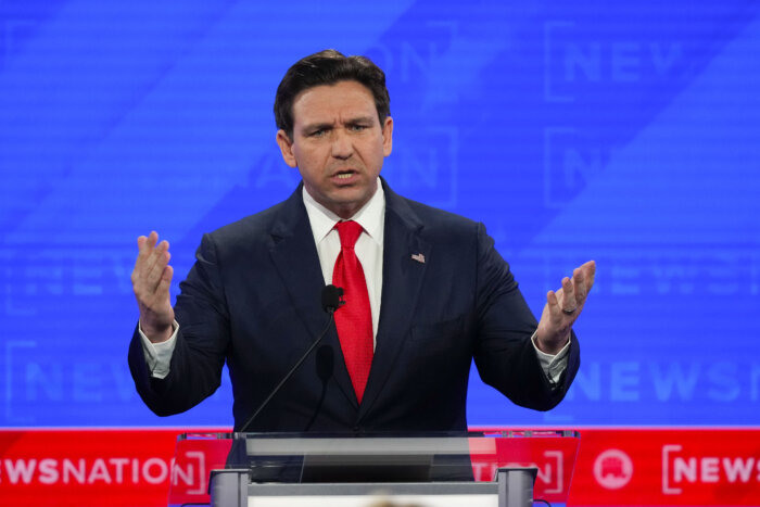 Florida Governor Ron DeSantis took aim at former South Carolina Governor Nikki Haley, who has been threatening him in the polls.