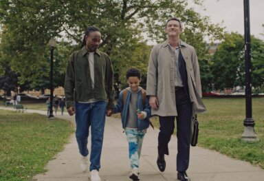 Billy Porter, Christopher Woodley, and Luke Evans in "Our Son."