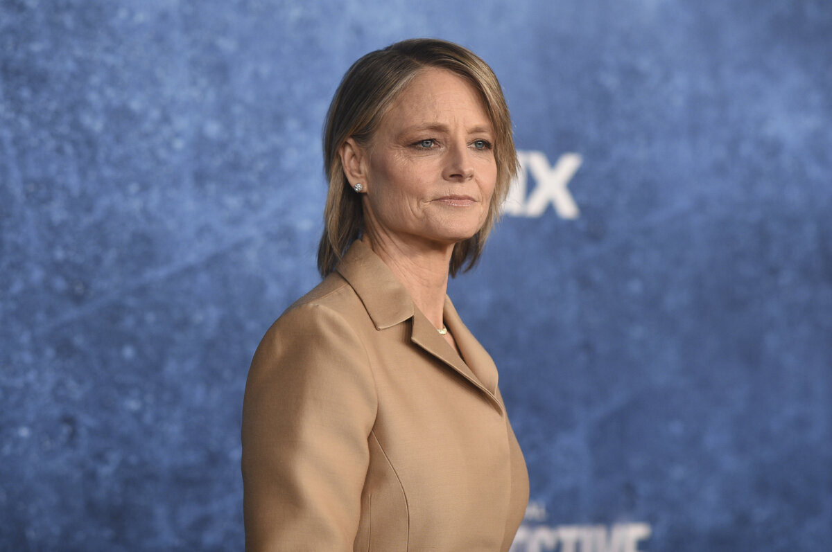 Jodie Foster arrives at the premiere of "True Detective: Night Country" on Tuesday, Jan. 9, 2024, at the Paramount Theater in Los Angeles.