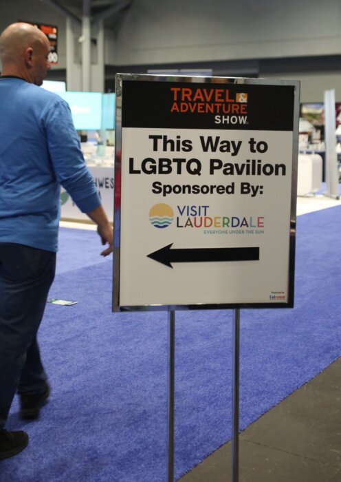 The LGBTQ Pavilion at the New York Travel and Adventure Show, Saturday, January 27, 2024. 