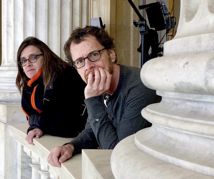 Tricia Cooke and Ethan Coen.