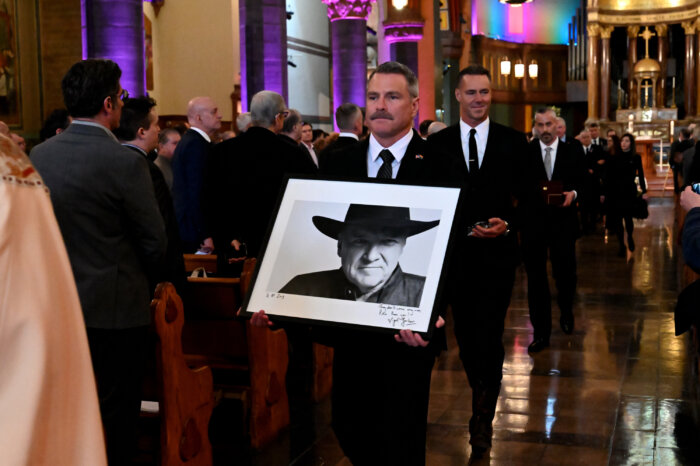 David Mixner's close friend, Steven Guy (pictured), delivered a eulogy.