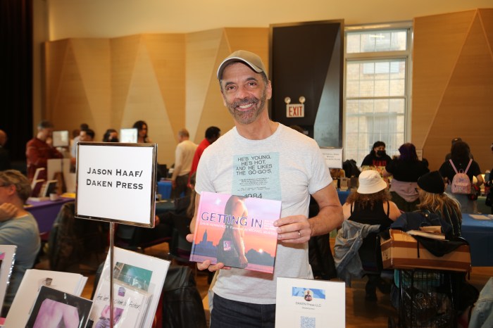 David Kennerly, Gay City News contributor, exhibits his new book on New York nightlife, "Getting In," at the Rainbow Book Fair.