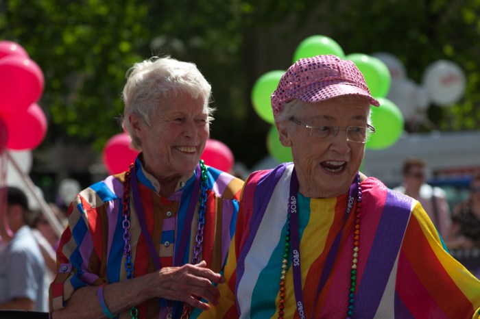 Jane Abott Lighty (Left) and wife Pete-e Peterson (rght) were the first same-sex couple to receive a marriage License in the State of Washington in 2012.