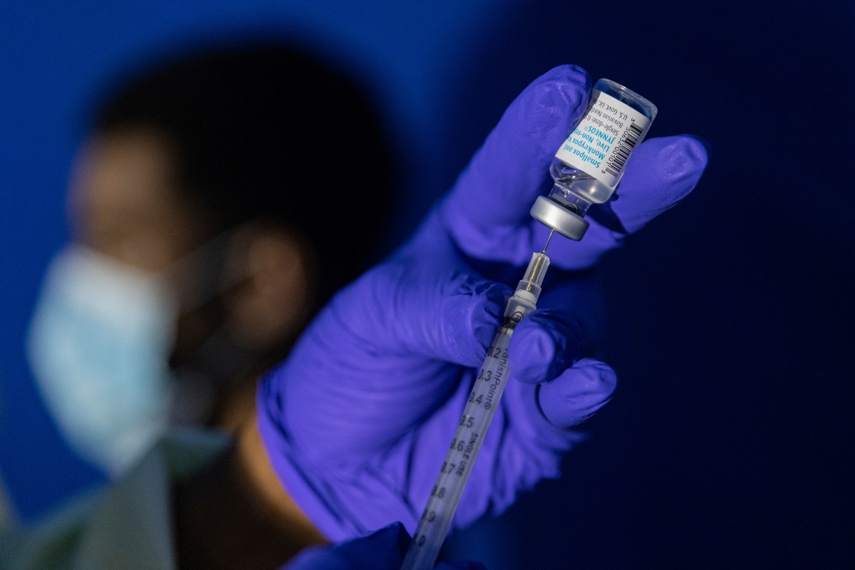 A family nurse practitioner prepares a syringe with the mpox vaccine in Brooklyn on Tuesday, Aug. 30, 2022.