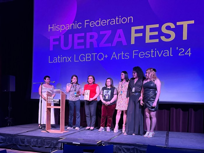 Colectivo Intercultural Transgrediendo, a Queens-based group committed to supporting the trans community, was honored at Fuerza Fest.