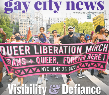 This cover from the 2023 Queer Liberation March helped Gay City News win third place for best front cover at the New York Press Association's Better Newspaper Contest.