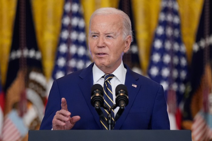 President Joe Biden speaks in the East Room at the White House in Washington, June 4, 2024.