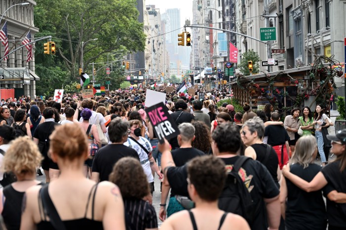 A sea of people at the 2024 NYC Dyke March.