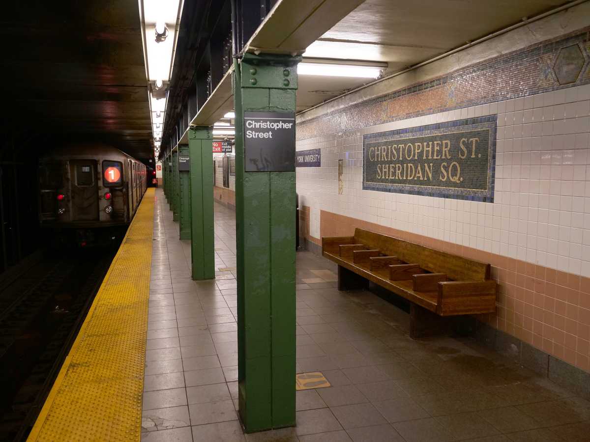The New York City subway’s Christopher St. 1 train station, seen here at an earlier date, is being renamed to the Christopher St.-Stonewall National Monument Station.