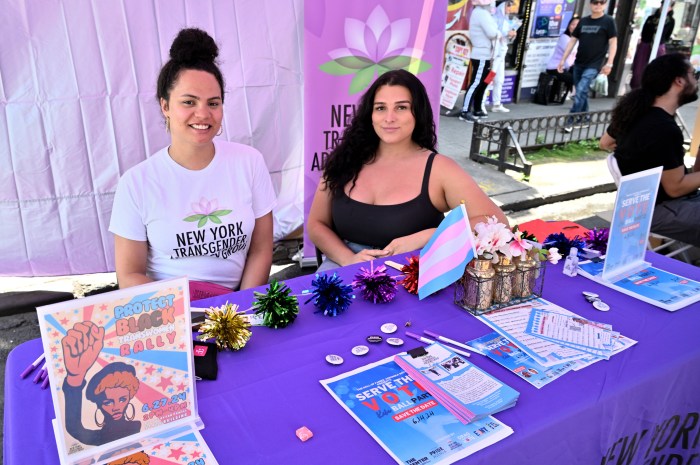 New York Transgender Advocacy Group's table.