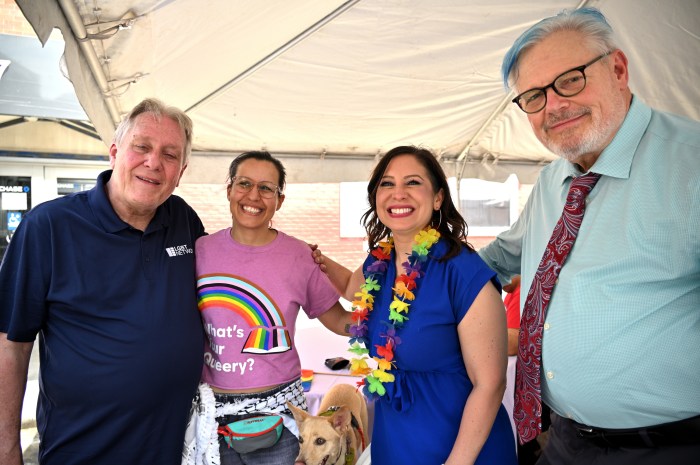 Dromm stands for a picture with Cabán, Queens Assemblymember Jessica González-Rojas, and former State Senator Thomas Duane.