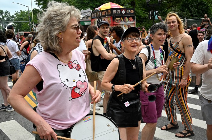 Participants near the end of the march at Battery Park.