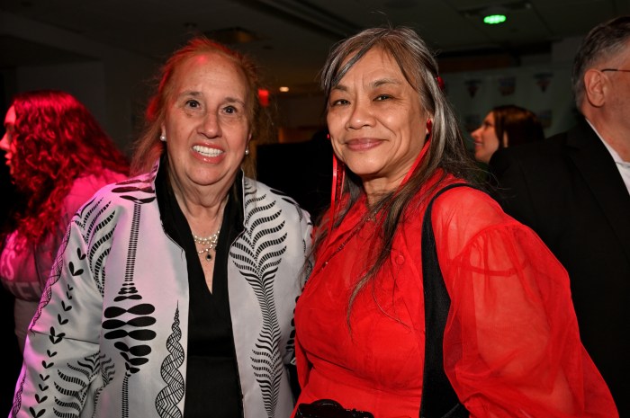 Manhattan Councilmember Gale Brewer with activist Ivy Arce.