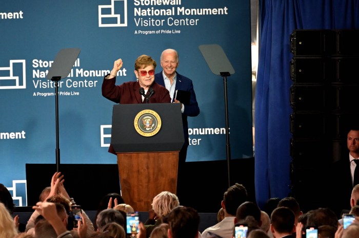 Elton John and President Joe Biden.