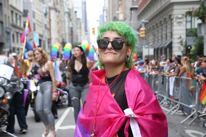 Marchers on Fifth Avenue at New York City Pride on June 30, 2024.