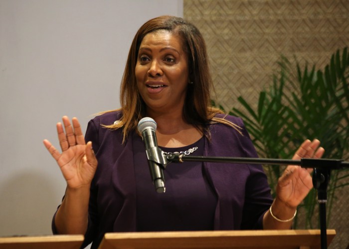 New York State Attorney General Letitia James.