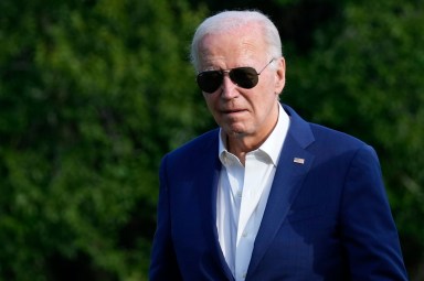 President Joe Biden walks across the South Lawn of the White House in Washington, Sunday, July 7, 2024, after returning from a trip to Pennsylvania.