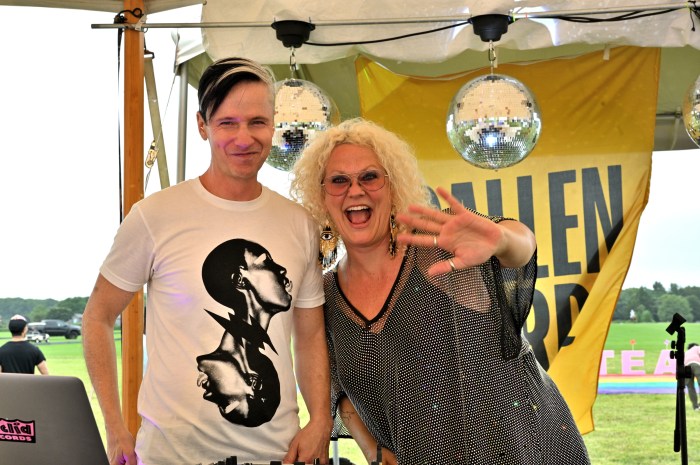 DJS John Cameron Mitchell and Amber Martin.