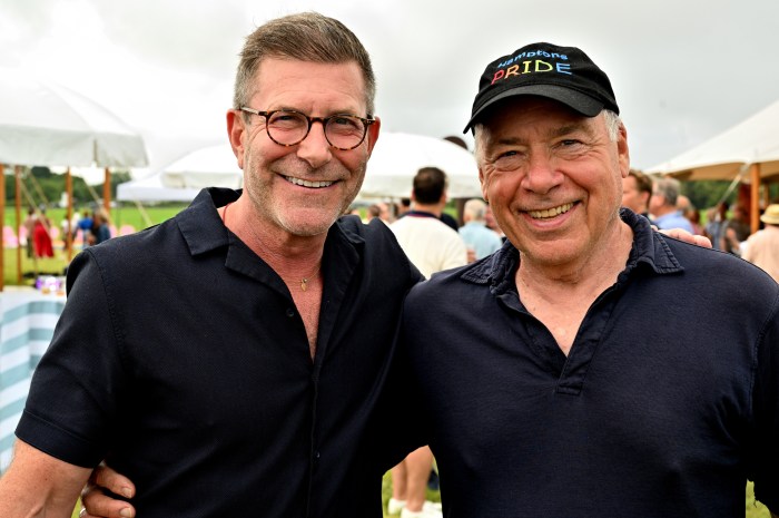 NYC LGBT Historic Sites co-founder Ken Lustbader with Louis Bradbury of the Calamus Foundation.