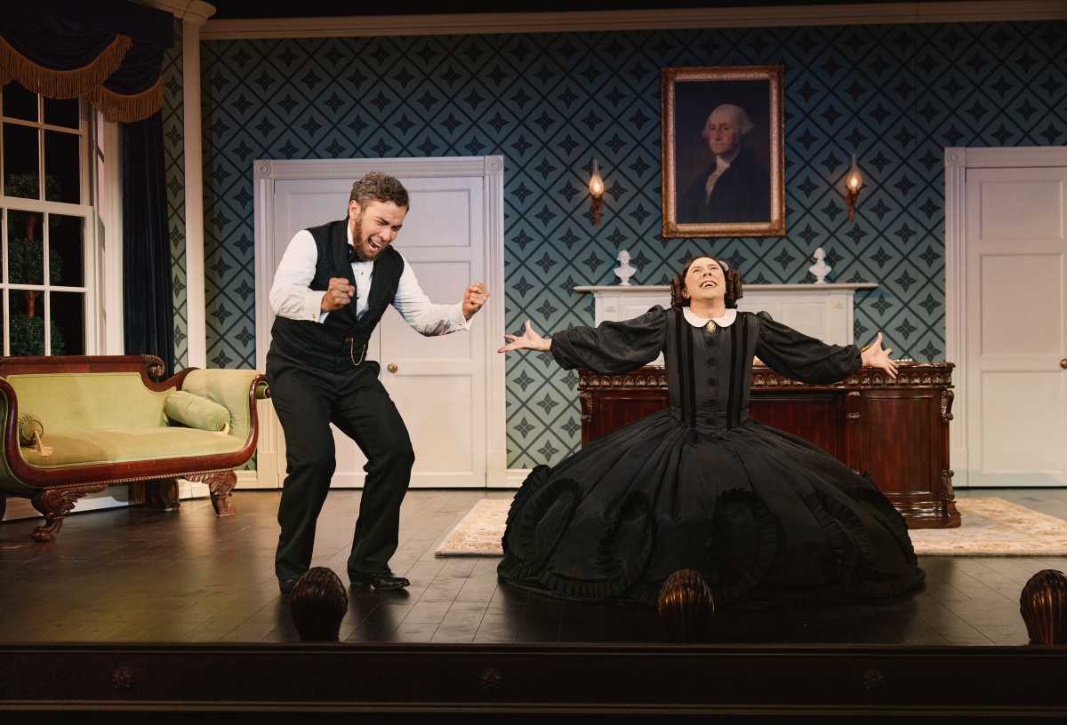 Conrad Ricamora and Cole Escola in "Oh, Mary."