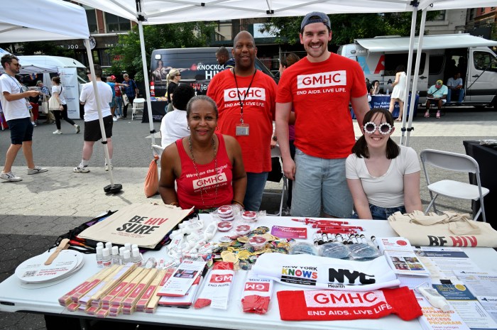 The GMHC team's table.