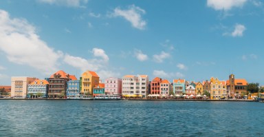 A view of the Handelskade section of Willemstad, Curaçao's capital city.