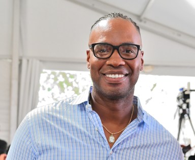 Former NBA player Jason Collins at the opening of the Stonewall National Monument Visitor Center on June 28.