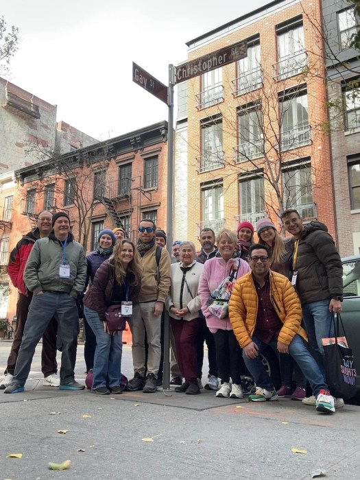 Michael Venturiello, founder and lead tour guide of Christopher Street Tours, led TripCon attendees through Greenwich Village, the heart of NYC’s historic gayborhood.