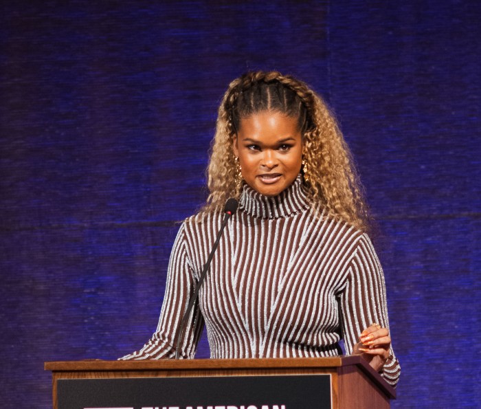 Raquel Willis delivers remarks.