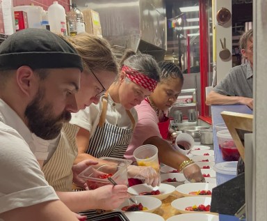 Members of the Queer Food Foundation at work.