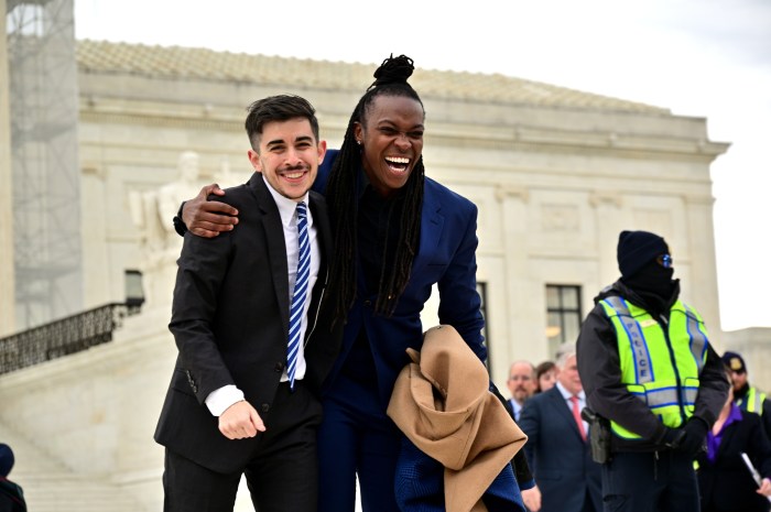 American Civil Liberties Union (ACLU) attorney Chase Strangio with AJ Hikes, the deputy executive director for strategy and culture at the ACLU.