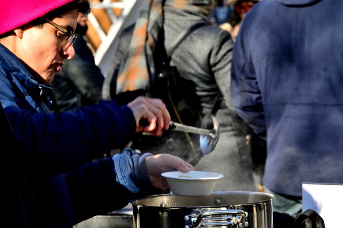 Queer Soup Night, a volunteer-led group working to provide queer communities with soup, serves attendees.