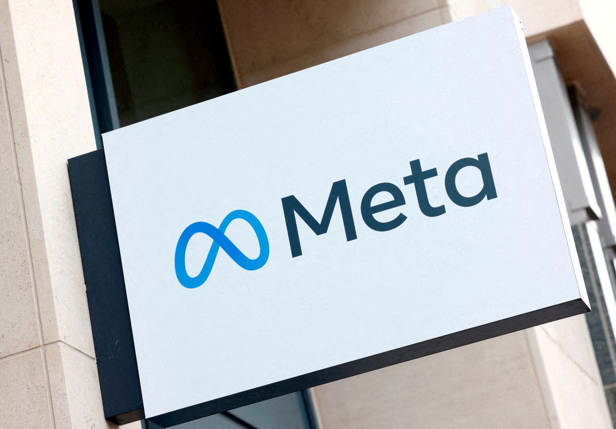 FILE PHOTO: The logo of Meta Platforms’ business group is seen in Brussels