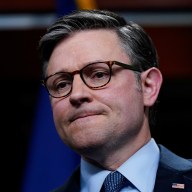 US House Speaker Mike Johnson attends a press conference following a House Republican conference meeting on Capitol Hill in Washington, U.S., December 17, 2024.