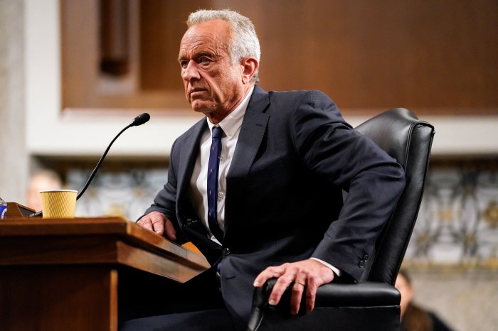 Robert F. Kennedy Jr., US President Trump's nominee to be Secretary of Health and Human Services, testifies before a Senate Finance Committee confirmation hearing on Capitol Hill in Washington, U.S., January 29, 2025. 